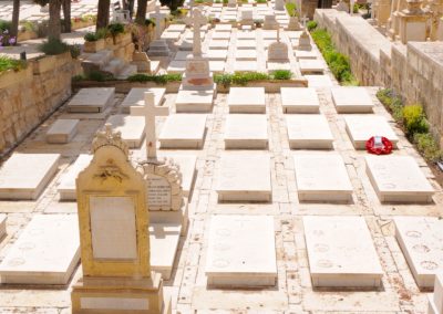 The grave of 795 Trooper William Sharpe at Pieta War Cemetery, Malta.